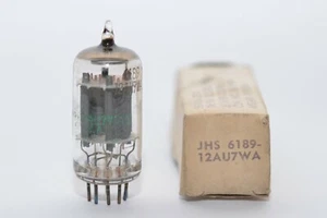 1964: MIL spec Sylvania JHS 6189 /12AU7WA / E82CC Preamp Tube, Long Plates, NOS - Picture 1 of 5