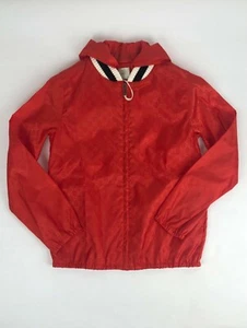 Gucci Kids Women's XS Red Monogram Nylon Windbreaker Jacket SZ 10 499517 7003 - Picture 1 of 6