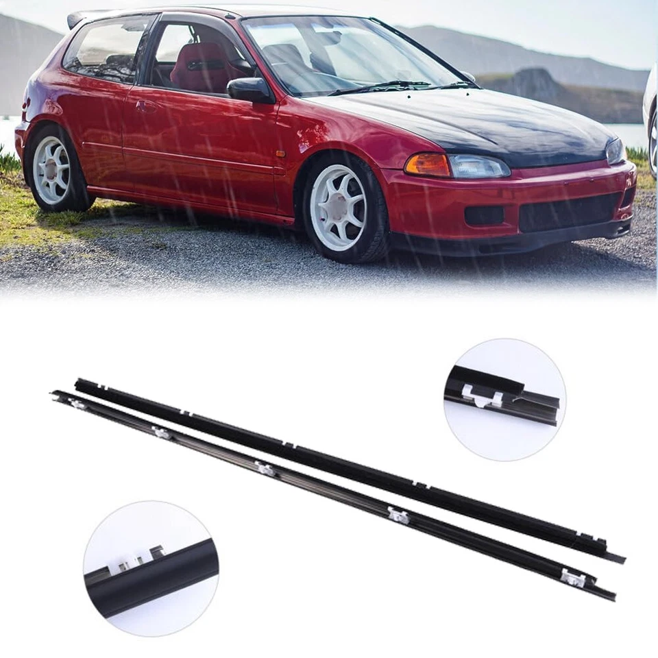 NEW Left Right Door Trim Moldings Fits 1992-1995 Honda Civic EG OE 72410-SR3-003 Foto 1 de 4