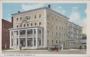 St Johnsbury House Vermont Automobile People Horse Vtg PC - Picture 1 of 2