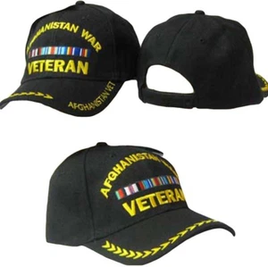 LICENSED IRAQ IRAQI AFGHAN AFGHANISTAN CAMPAIGN WAR RIBBON VETERAN VET CAP HAT - Picture 1 of 1