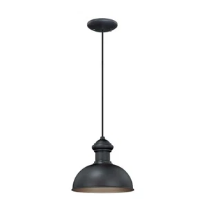 Vaxcel Franklin 10" Outdoor Pendant, Outer Oil Burnished Bronze, Inner Light Gol - Picture 1 of 1