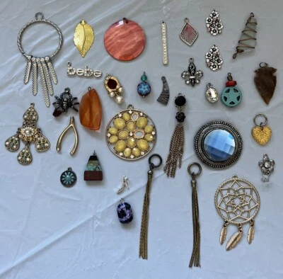 Лот из 32 ожерелье кулоны подвески только для рукоделия ювелирных изделий - Изображение 1 из 4