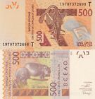 Stany Afryki Zachodniej Togo 500 franków 2019 P 819T kod T UNC
