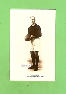 #D37. 1924 PALS AUSTRALIAN BOYS MAGAZINE FOOTBALL CARD - G. HAINES, MELBOURNE FC - Bild 1 von 1