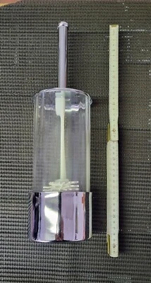 Porta Scopino Wc Bagno In Ottone e Vetro - Immagine 1 di 3