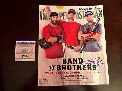 JONNY GOMES Signed Autograph Boston Red Sox IMPROPER BOSTONIAN Full Magazine PSA - Image 1 of 4