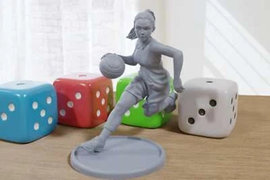 Sports Girl Basketball - DnD Miniature | Collectible and Rolepaying Sexy Pin-Up - Picture 1 of 4