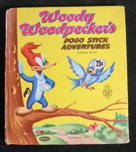 Vintage 1954 Whitman Woody Woodpecker's Pogo Stick Adventures Tell-a-Tale t3926 - Imagen 1 de 9