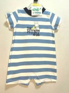 New Child Of Mine by Carters one piece Easter outfit blue white size 0/3 M - Picture 1 of 3