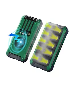 Portable Solar Charger Power Bank USB Battery Wireless Charger iPhone Android - Picture 1 of 6