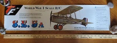 VINTAGE TOP FLITE Poster S.E. 5a WWI RC MODEL AIRPLANE KIT  - Image 1 of 4
