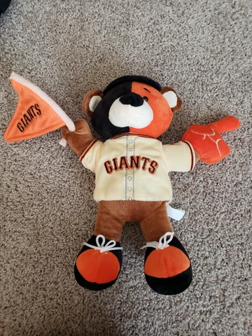 San Francisco Giants Plush Bear With Pennant And Foam Finger Cover