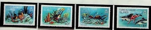 TURKS & CAICOS ISL. Sc 491-5 NH SET+S/S OF 1981 - SEA LIFE - Picture 1 of 2