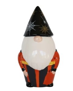 10 Strawberry St. Candied Apple Collection Halloween Gnome Cobweb Hat Cookie Jar - Picture 1 of 9