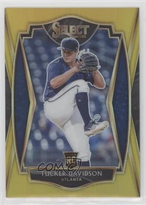 2021 Panini Select Premier Gold Prizm /10 Tucker Davidson #160 Rookie RC - Image 1 of 2