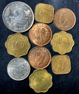 OLD CEYLON Coin Lot - 1943-PRESENT - 10 HIGH QUALITY COINS - Lot #N17 - Picture 1 of 1