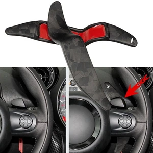 2pcs Steering Wheel Shift Paddle Extension For MINI R55 R56 R60 Carbon Fiber - Picture 1 of 9