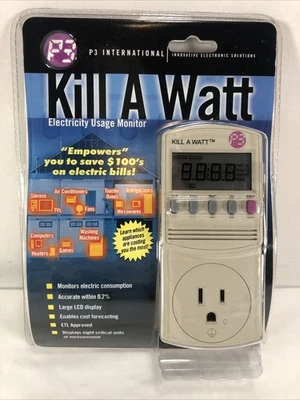 Kill-A-Watt Electricity Usage Monitor Model P4400 P3 International New In Packag - Image 1 of 4
