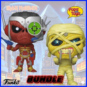 Funko Pop Eddie Bundle Mummy Somewhere in Time Iron Maiden Figure #442 #248 Set - Picture 1 of 5