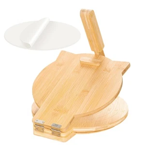 Tortilla Press 10 Inch Bamboo Tortillas Maker with 100PCS Parchment Paper Lar... - Picture 1 of 7