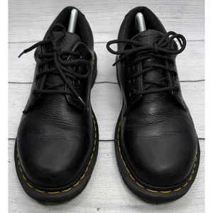 Zapatos de cuero Oxford Dr Martens 1461 negro amarillo costuras para hombre talla 10 - Imagen 1 de 7