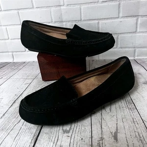 Mocassino da guida VIONIC Debbie nero in pelle scamosciata da donna taglia 9 punta slip on - Foto 1 di 5