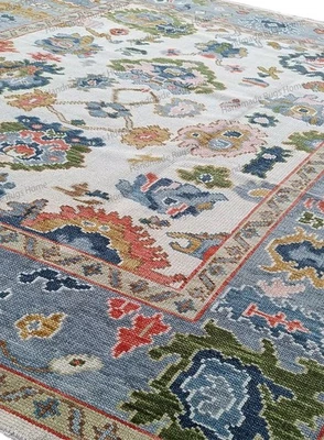 Vintage Oushak Runner Rug – Hand-Knotted Turkish Wool Carpet - Image 1 of 4