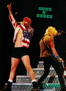 vtg 90s GUNS N ROSES MAGAZINE PINUP PAGE Axl Rose Duff McKagan Concert Image - Picture 1 of 1
