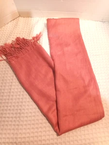 Pashmina Schal Tuch Halstuch rosa Fransen einfarbig 100% Pashmina - Bild 1 von 3