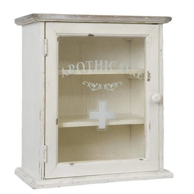 Medizinschrank / Apothekerschrank / Wandschränkchen in Weiß aus Holz Shabby Chic - Bild 1 von 4