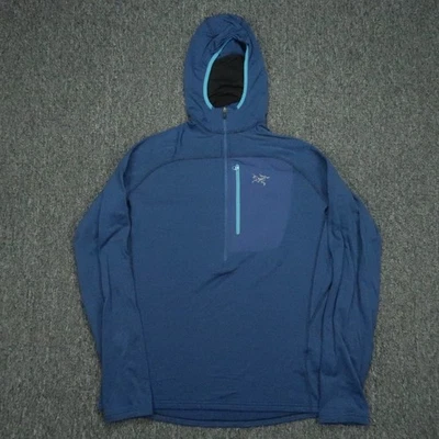 Arcteryx Hoodie Men Large Blue Konseal SL Hoody Pullover Half Zip Long Sleeve - Image 1 of 4