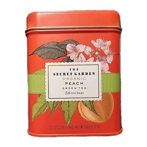 Té verde melocotón orgánico The Secret Garden, 50 bolsas de etiquetas - Imagen 1 de 2