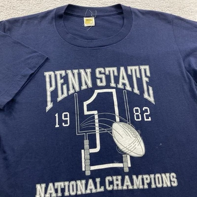 Vintage Penn State University T Shirt Mens Large Nittany Lions 1982 Champions - Image 1 of 4