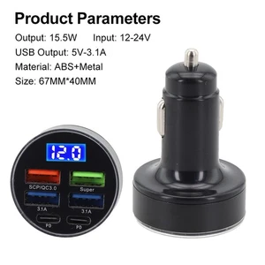 PD QC Affichage LED Démarrage Souple Voiture Batterie Tension QC MINI METAL Nom - Photo 1 sur 12