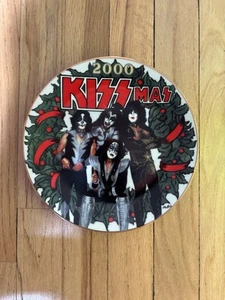 RARE Vintage 2000 KISS Band KISSmas Collectible Plate & Stand #927 Out Of 10,000 - Picture 1 of 4
