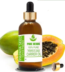 Pure Herbs Papaya Seed 100% Pure & Natural Carica Papaya Carrier Oil Yt484 - Picture 1 of 61