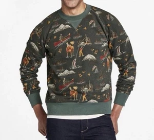 LL BEAN Sweatshirt Mens M Signature Heritage Crewneck Slim Fit French Terry Blue - Picture 1 of 10