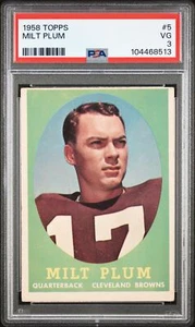 1958 Topps #5 Milt Plum PSA 3 - Picture 1 of 2