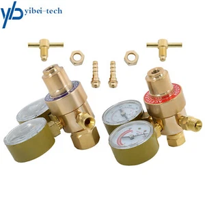 Oxygen Acetylene Gas Regulator Welding Cutting Torch Dual Gauge CGA540 CGA200 US - Picture 1 of 12