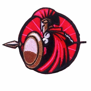 Spartan Knight Patch Embroidered Iron-on Applique Viking Medieval Warriors Badge - Picture 1 of 17