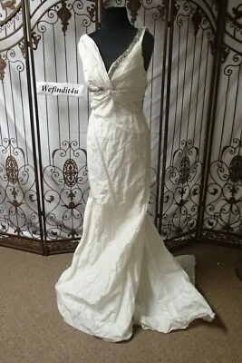 VESTIDO DE NOVIA FORMAL PJ42 NICOLE MILLER EK0033 TALLA 10 $1600 Foto 1 de 4