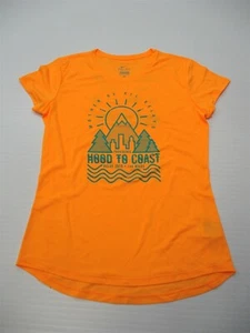 NIKE Women's Size S DRI FIT Training Portland To Coast 2015 Orange Mesh T-Shirt - Picture 1 of 7