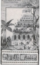 Seven 7 Wonders Of The World Barr's Post Card News Gardens Babylon 1982