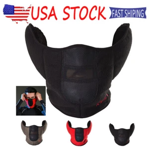 Motorcycle Face Mask Ear Warmer Winter Fleece Windproof Mask for Cold Weather US - Picture 1 of 18