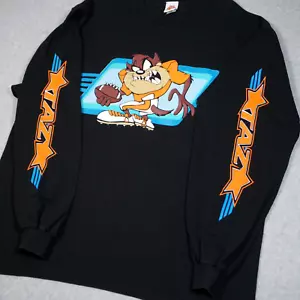 Camiseta de fútbol vintage Looney Tunes TAZ para hombre XL manga larga 1997 hecha en EE. UU. - Imagen 1 de 12