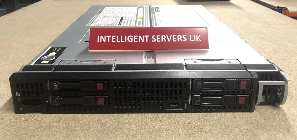 HP BL660c Gen9 4x E5-4660v4 128GB 4x 1.2TB SAS P246br/1GB Blade Server - Image 1 of 1