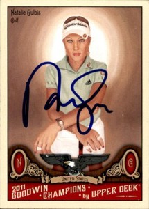Natalie Gulbis Signed 2011 Upper Deck Goodwin Champions Golf Card #10 LPGA