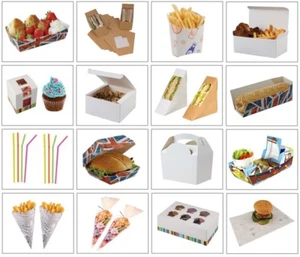 Wholesale Catering Supplies - Bulk Buy Food Boxes / Trays / Cones / Straws - Picture 1 of 31