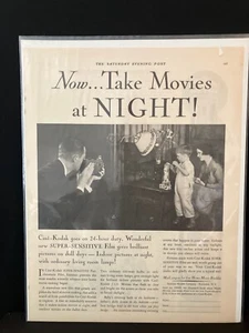 Vintage Kodak Movie Camera Print Ad "Saturday Evening Post" - Picture 1 of 1